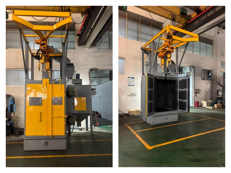 LHQ376双吊钩抛丸机调试交付